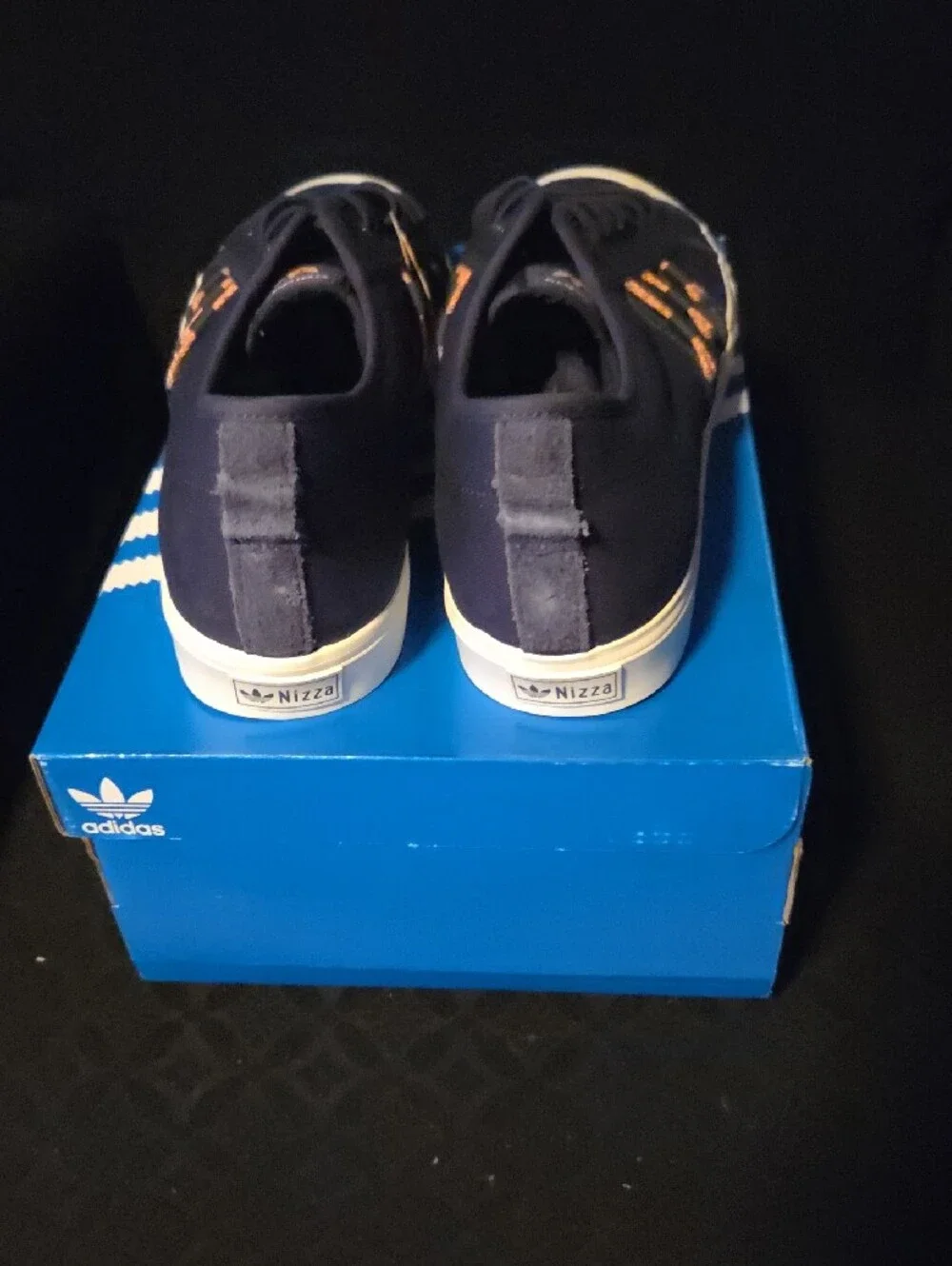 adidas Navy and Cream Low-Top Sneakers for Men